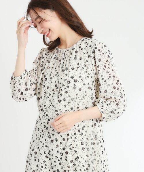Reflect / リフレクト ミニ丈・ひざ丈ワンピース | 【マシンウォッシュ可】フラワープリントワンピース | 詳細2