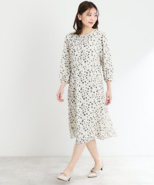 Reflect / リフレクト ミニ丈・ひざ丈ワンピース | 【マシンウォッシュ可】フラワープリントワンピース | 詳細3