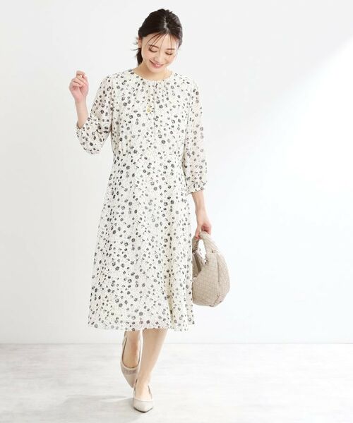 Reflect / リフレクト ミニ丈・ひざ丈ワンピース | 【マシンウォッシュ可】フラワープリントワンピース | 詳細7