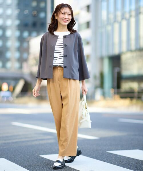 Reflect / リフレクト ショート・ハーフ・半端丈パンツ | 【マシンウォッシュ可/すっきりシルエット】ワイドシルエットパンツ | 詳細1