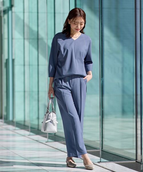 Reflect / リフレクト パンツ | 【マシンウォッシュ可/セットアップ可能】ストレートシルエットパンツ | 詳細1