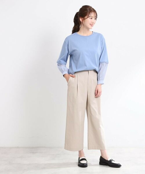 Reflect / リフレクト ショート・ハーフ・半端丈パンツ | 【E‐QUALITY/手洗い可】ワイドクロップドパンツ | 詳細10