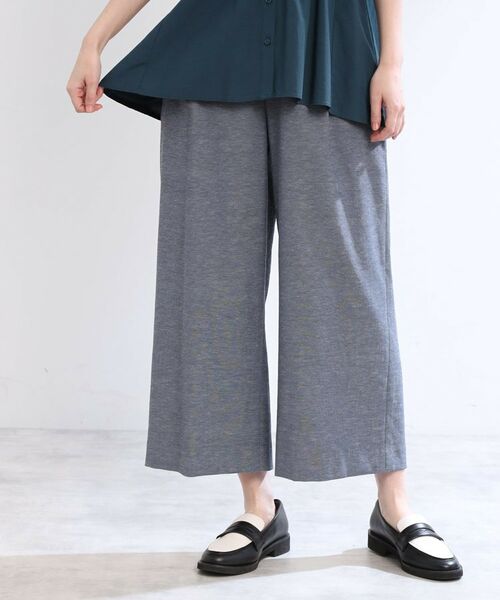 Reflect / リフレクト ショート・ハーフ・半端丈パンツ | 【E‐QUALITY/手洗い可】ワイドクロップドパンツ(ネイビー(594))