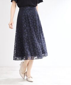 Reflect / リフレクト スカート | 【手洗い可】幾何柄オパールフレアスカート