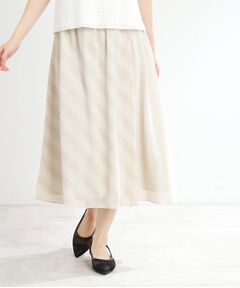 Reflect / リフレクト スカート | 【手洗い可】ストライプ柄シアースカート