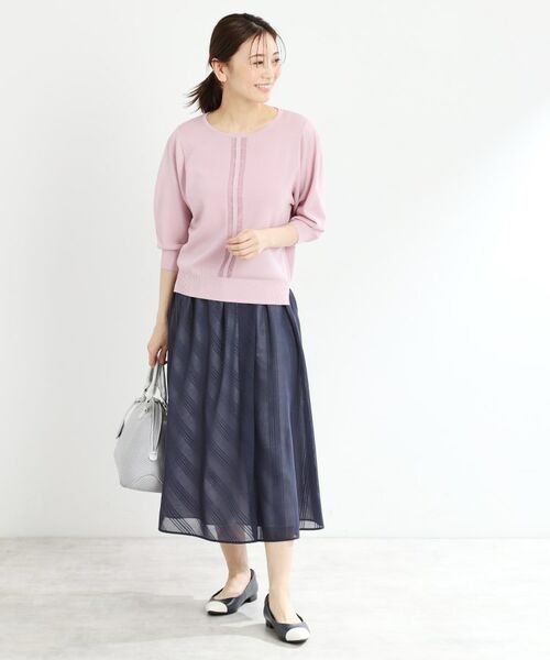 Reflect / リフレクト スカート | 【手洗い可】ストライプ柄シアースカート | 詳細10