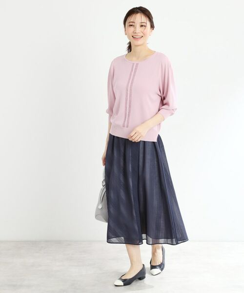 Reflect / リフレクト スカート | 【手洗い可】ストライプ柄シアースカート | 詳細11