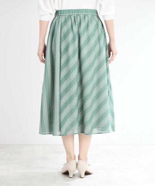 Reflect / リフレクト スカート | 【手洗い可】ストライプ柄シアースカート | 詳細17
