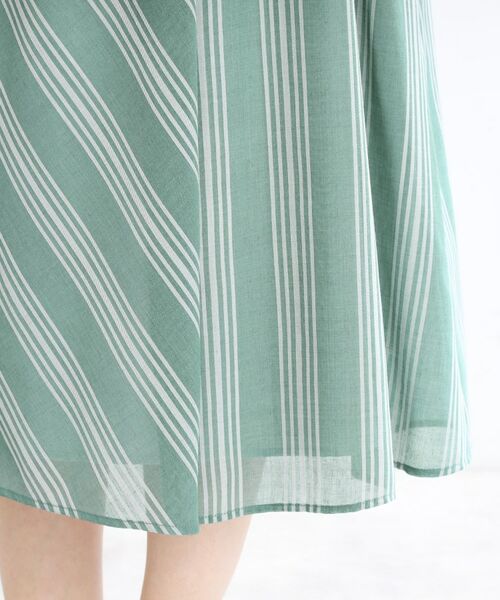 Reflect / リフレクト スカート | 【手洗い可】ストライプ柄シアースカート | 詳細21