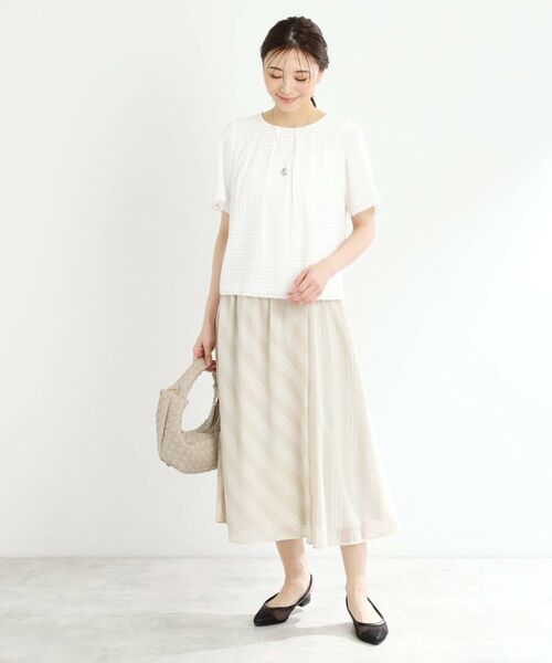 Reflect / リフレクト スカート | 【手洗い可】ストライプ柄シアースカート | 詳細6