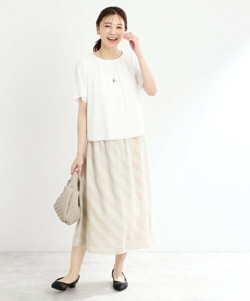 Reflect / リフレクト スカート | 【手洗い可】ストライプ柄シアースカート | 詳細7