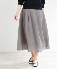 Reflect / リフレクト ロング・マキシ丈スカート | 【夏SALE／マシンウォッシュ可／春から夏まで着られる】シアーフレアスカート