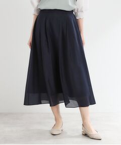 Reflect / リフレクト ロング・マキシ丈スカート | 【夏SALE／マシンウォッシュ可／春から夏まで着られる】シアーフレアスカート