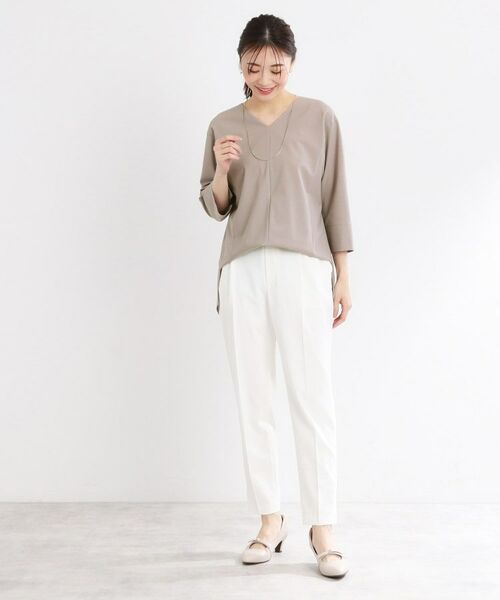 Reflect / リフレクト シャツ・ブラウス | 【マシンウォッシュ可/セットアップ可能】ドルマンスリーブVネックブラウス | 詳細10