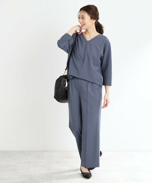 Reflect / リフレクト シャツ・ブラウス | 【マシンウォッシュ可/セットアップ可能】ドルマンスリーブVネックブラウス | 詳細13