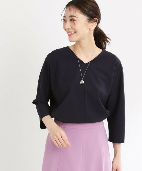 Reflect / リフレクト シャツ・ブラウス | 【マシンウォッシュ可/セットアップ可能】ドルマンスリーブVネックブラウス | 詳細16
