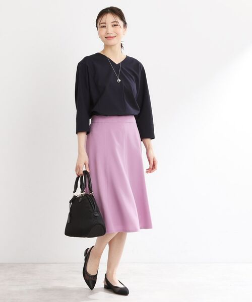 Reflect / リフレクト シャツ・ブラウス | 【マシンウォッシュ可/セットアップ可能】ドルマンスリーブVネックブラウス | 詳細17