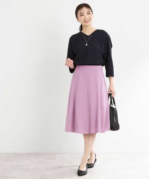 Reflect / リフレクト シャツ・ブラウス | 【マシンウォッシュ可/セットアップ可能】ドルマンスリーブVネックブラウス | 詳細18