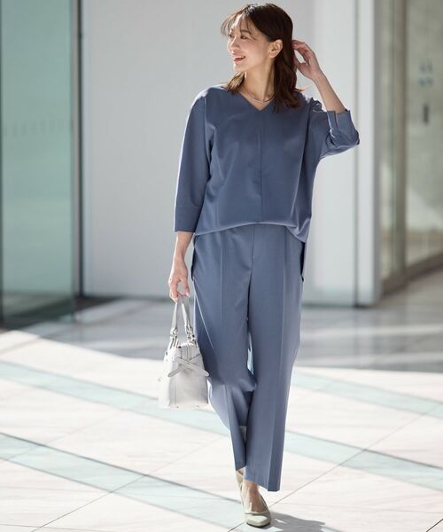 Reflect / リフレクト シャツ・ブラウス | 【マシンウォッシュ可/セットアップ可能】ドルマンスリーブVネックブラウス | 詳細2