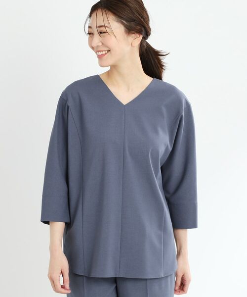 Reflect / リフレクト シャツ・ブラウス | 【マシンウォッシュ可/セットアップ可能】ドルマンスリーブVネックブラウス | 詳細21