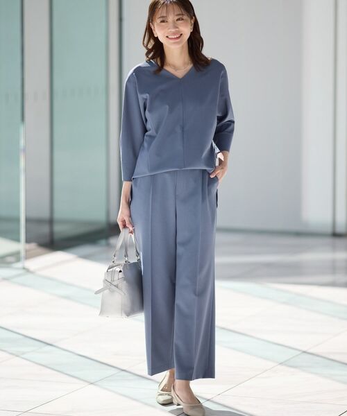 Reflect / リフレクト シャツ・ブラウス | 【マシンウォッシュ可/セットアップ可能】ドルマンスリーブVネックブラウス | 詳細3