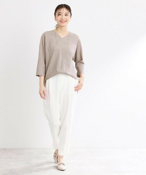 Reflect / リフレクト シャツ・ブラウス | 【マシンウォッシュ可/セットアップ可能】ドルマンスリーブVネックブラウス | 詳細9