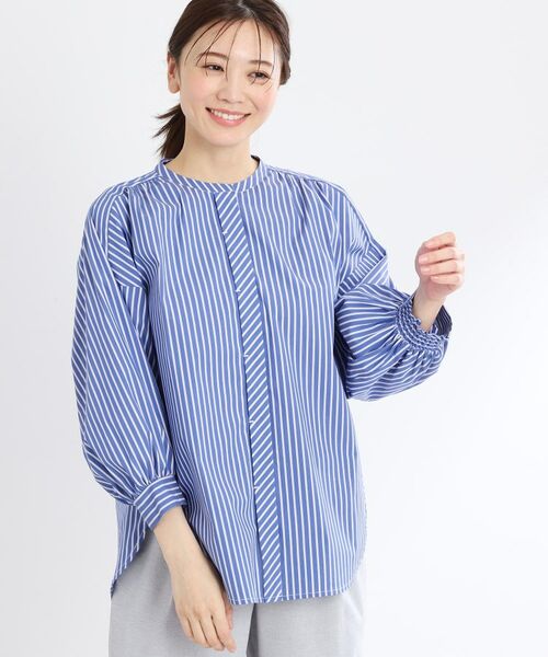 Reflect / リフレクト シャツ・ブラウス | 【夏SALE/E‐QUALITY/手洗い可】ストライプシャツ | 詳細1