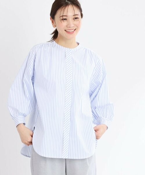 Reflect / リフレクト シャツ・ブラウス | 【夏SALE/E‐QUALITY/手洗い可】ストライプシャツ(オフホワイト(303))