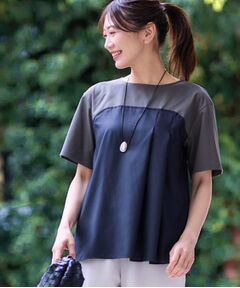 Reflect / リフレクト カットソー | 【マシンウォッシュ可能】レイヤード風ジャージブラウス