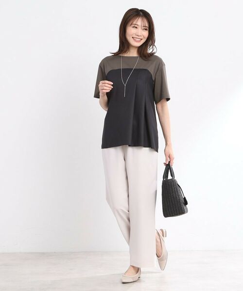 Reflect / リフレクト カットソー | 【マシンウォッシュ可能】レイヤード風ジャージブラウス | 詳細12