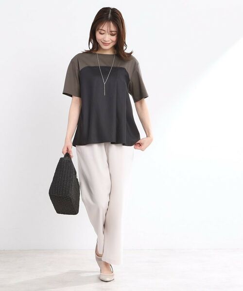 Reflect / リフレクト カットソー | 【マシンウォッシュ可能】レイヤード風ジャージブラウス | 詳細13