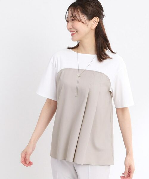 Reflect / リフレクト カットソー | 【マシンウォッシュ可能】レイヤード風ジャージブラウス | 詳細15