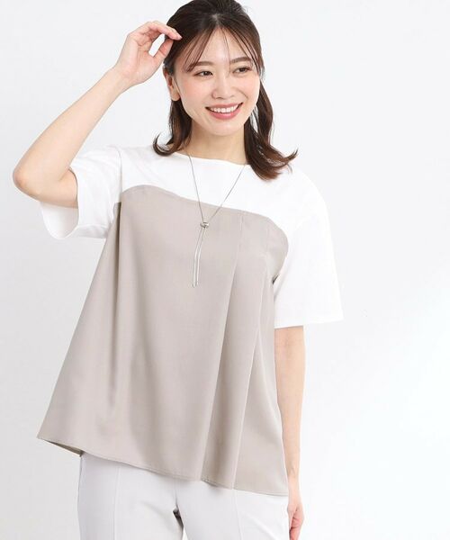 Reflect / リフレクト カットソー | 【マシンウォッシュ可能】レイヤード風ジャージブラウス | 詳細16