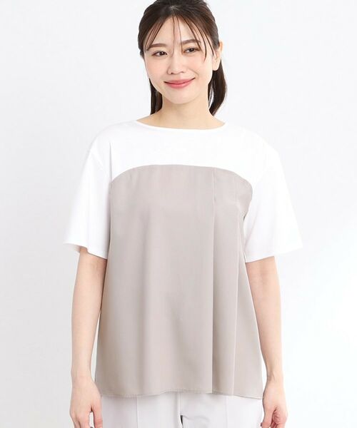 Reflect / リフレクト カットソー | 【マシンウォッシュ可能】レイヤード風ジャージブラウス | 詳細20