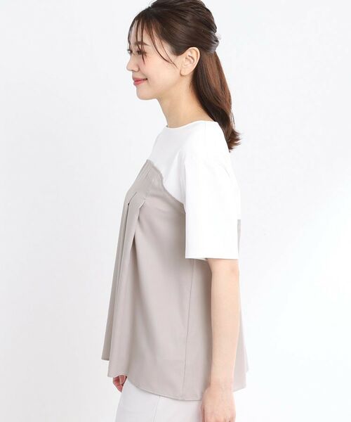 Reflect / リフレクト カットソー | 【マシンウォッシュ可能】レイヤード風ジャージブラウス | 詳細21