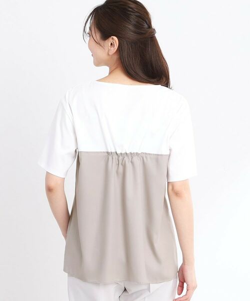 Reflect / リフレクト カットソー | 【マシンウォッシュ可能】レイヤード風ジャージブラウス | 詳細22