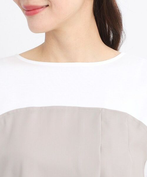 Reflect / リフレクト カットソー | 【マシンウォッシュ可能】レイヤード風ジャージブラウス | 詳細23