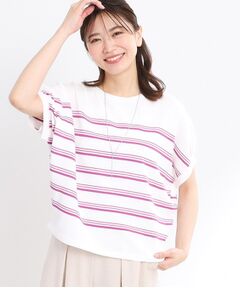 新品同様/リフレクト Reflect 綺麗色ニットカットソー 表記9号(38号/M相当) 紅藤色 薄紫 伸縮 シンプル 長袖 春秋向け トップス レディース Reflect 新品同様/リフレクト 綺麗色ニットカットソー 表記9号