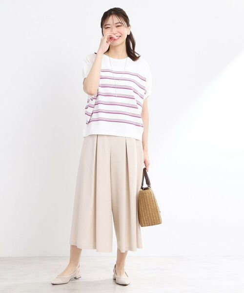 Reflect / リフレクト ニット・セーター | 【WEB先行カラーあり／手洗い可】スレッドボーダーニット | 詳細7