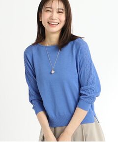 Reflect / リフレクト ニット・セーター | 【WEB先行カラーあり／手洗い可】透かし柄スリーブニット