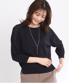 Reflect / リフレクト ニット・セーター | 【WEB先行カラーあり／手洗い可】透かし柄スリーブニット