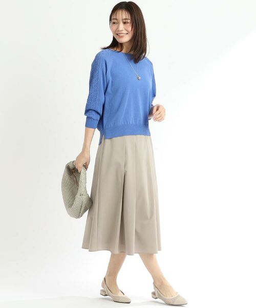 Reflect / リフレクト ニット・セーター | 【WEB先行カラーあり/手洗い可】透かし柄スリーブニット | 詳細1