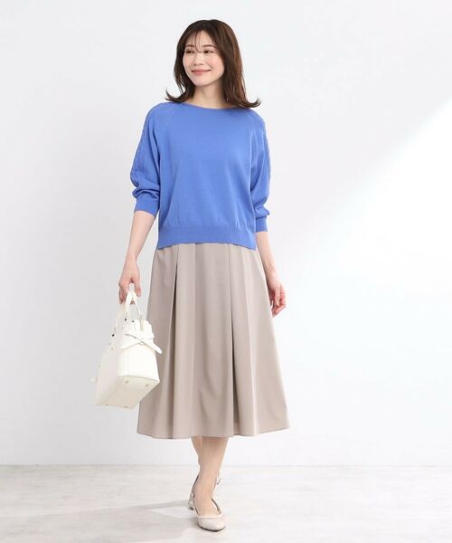 Reflect / リフレクト ニット・セーター | 【WEB先行カラーあり/手洗い可】透かし柄スリーブニット | 詳細11