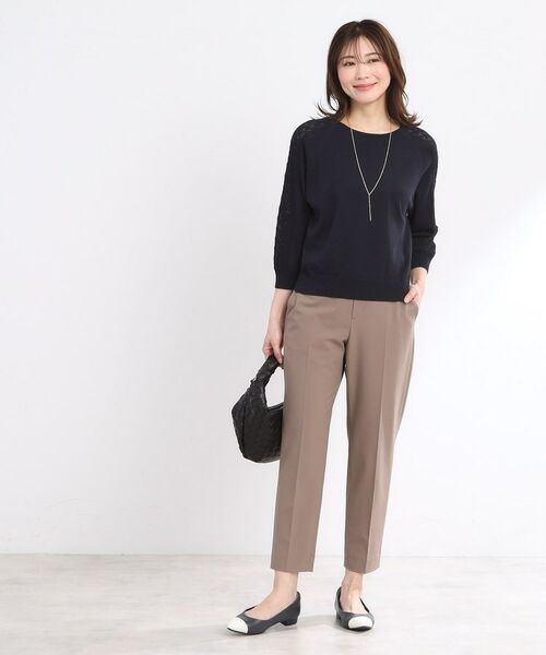 Reflect / リフレクト ニット・セーター | 【WEB先行カラーあり/手洗い可】透かし柄スリーブニット | 詳細15