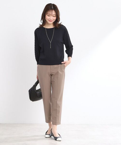 Reflect / リフレクト ニット・セーター | 【WEB先行カラーあり/手洗い可】透かし柄スリーブニット | 詳細16