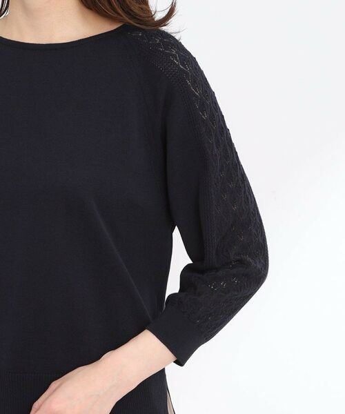 Reflect / リフレクト ニット・セーター | 【WEB先行カラーあり/手洗い可】透かし柄スリーブニット | 詳細23