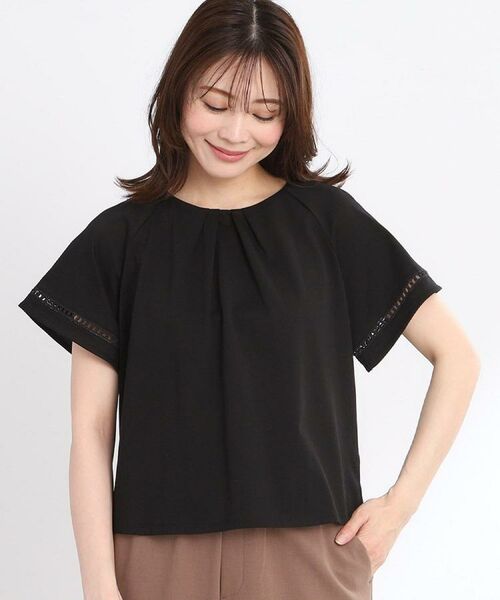 Reflect / リフレクト カットソー | 【手洗い可】フレアースリーブカットソー(ブラック(019))