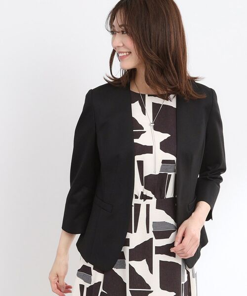 Reflect / リフレクト ノーカラージャケット | 【匠シリーズ/洗える】匠ジャケット/ノーカラー | 詳細7