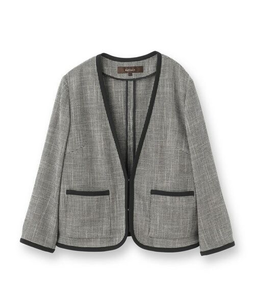 Reflect / リフレクト ノーカラージャケット | 【夏SALE/R‐QUALITY/手洗い可】パイピングジャケット | 詳細10