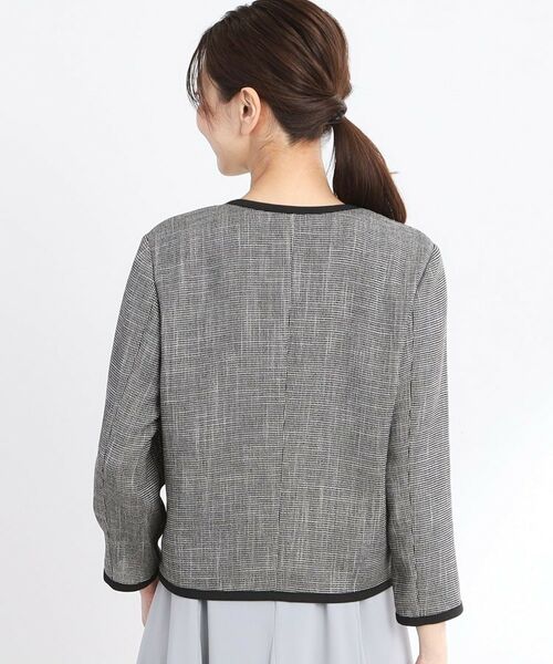 Reflect / リフレクト ノーカラージャケット | 【夏SALE/R‐QUALITY/手洗い可】パイピングジャケット | 詳細13